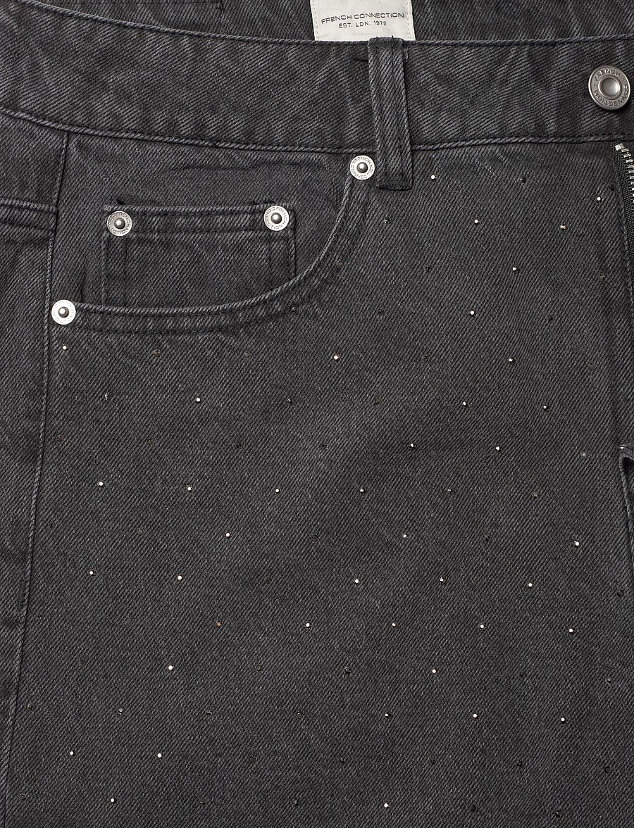 French Connection - RALPHIE DENIM EMBELLISHED JEAN - platūs džinsai - charcoal grey - 5