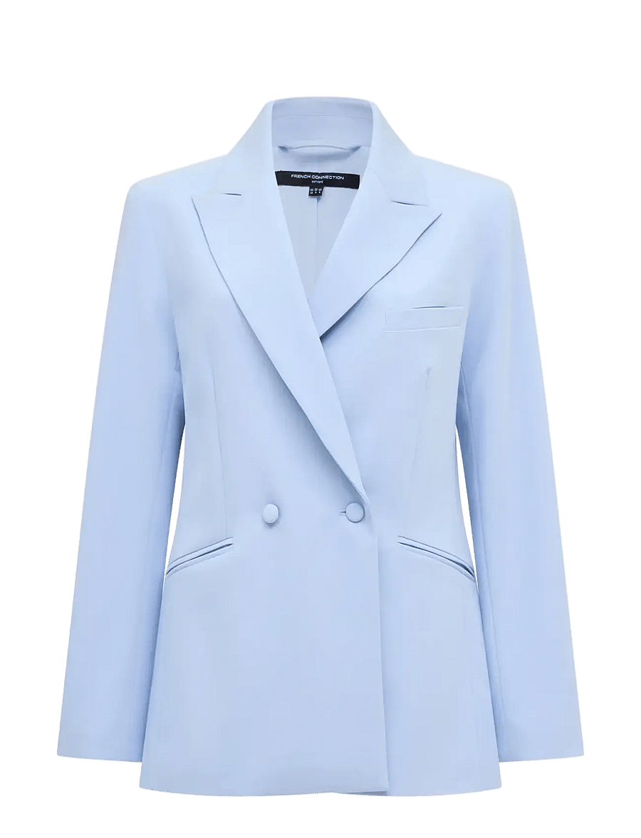 French Connection - SAMMIE DOUBLE BREASTED BLAZER - dubbelknäppta kavajer - mid pretty blue - 1