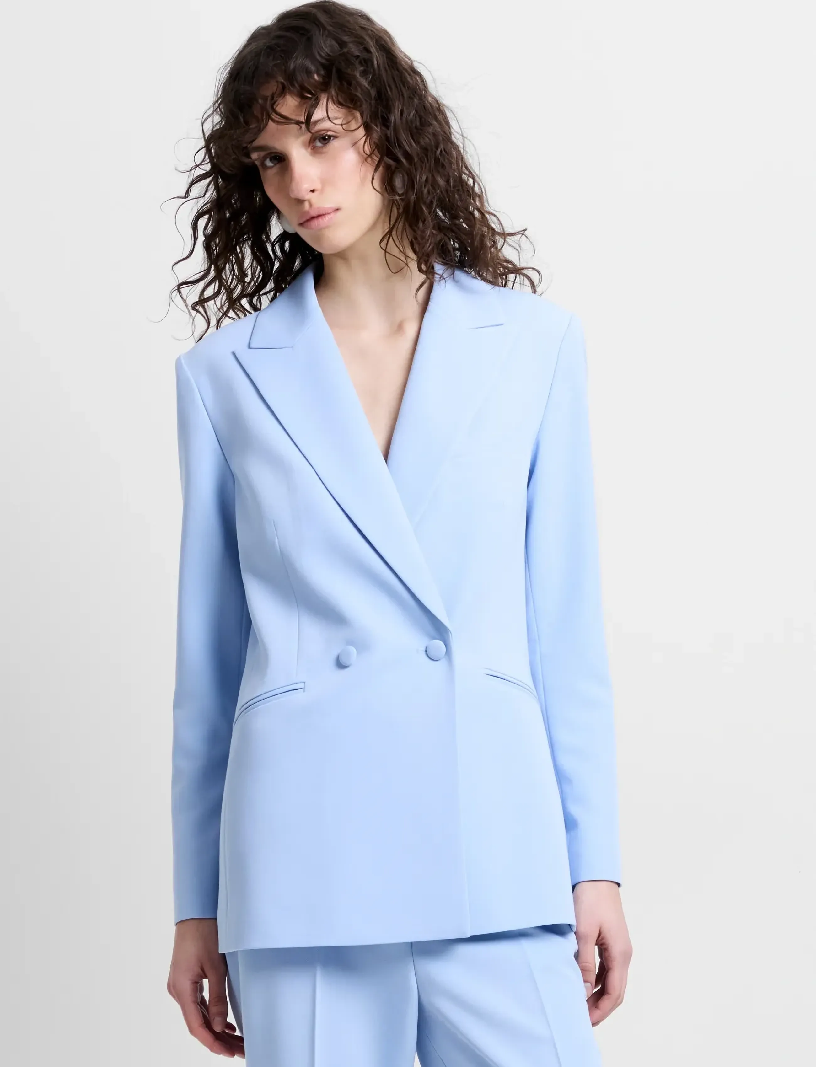 French Connection Sammie Double Breasted Blazer, XL, Blue, Blazere > Dobbeltradede Blazere, Dame