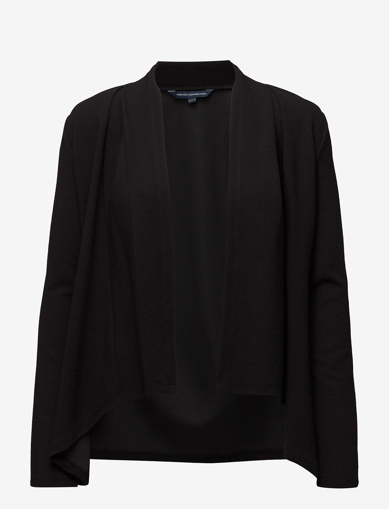 French Connection JOSIE JERSEY DRAPE FRONT JCKT - Kläder - BLACK / black