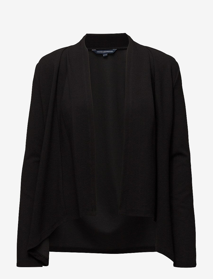 French Connection - JOSIE JERSEY DRAPE FRONT JCKT - koftor - black - 1