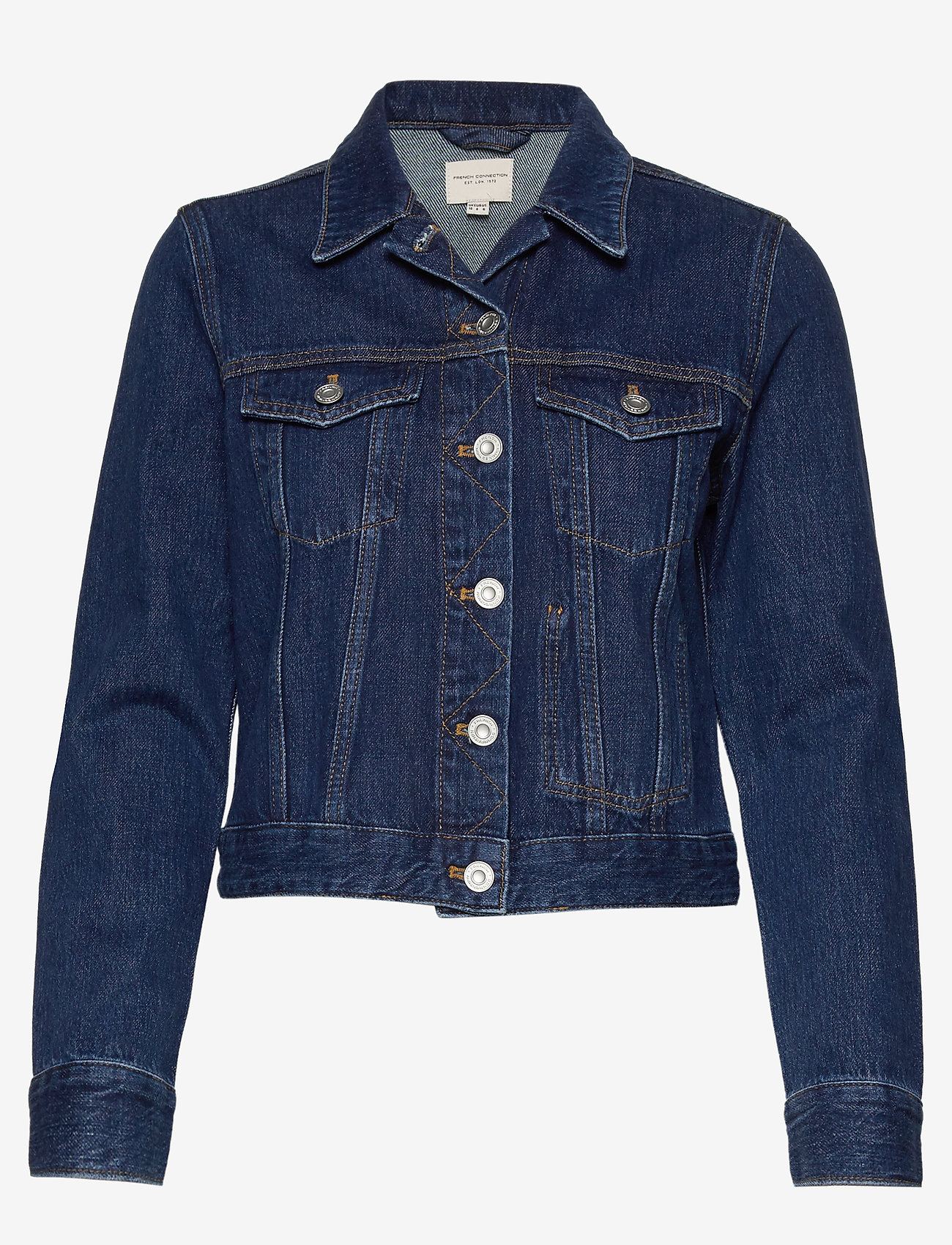 French Connection - MACEE MICRO WSTRN DENIM LS JKT - mid blue - 0