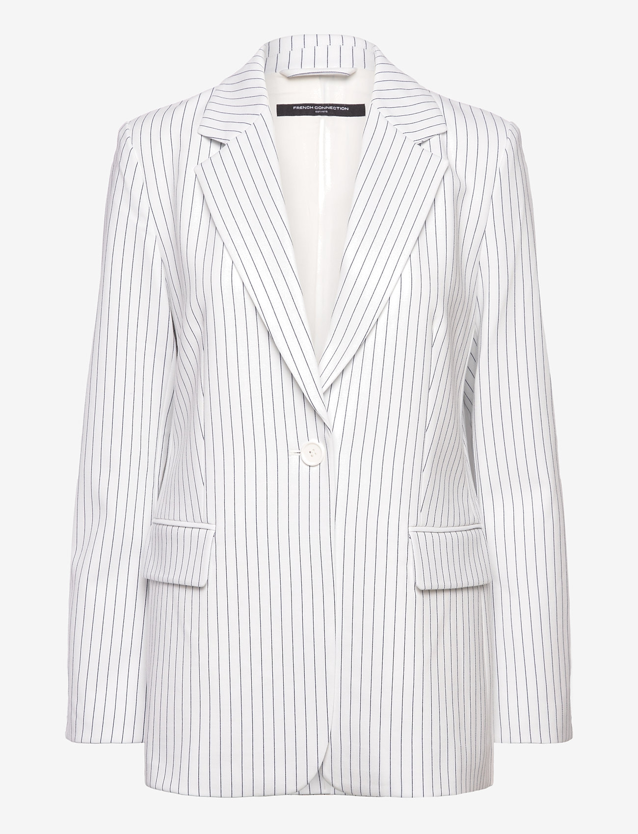 French Connection - WHISPER PINSTRIPE BLAZER - Ühes joones nööpidega bleiserid - summer white/marine - 1