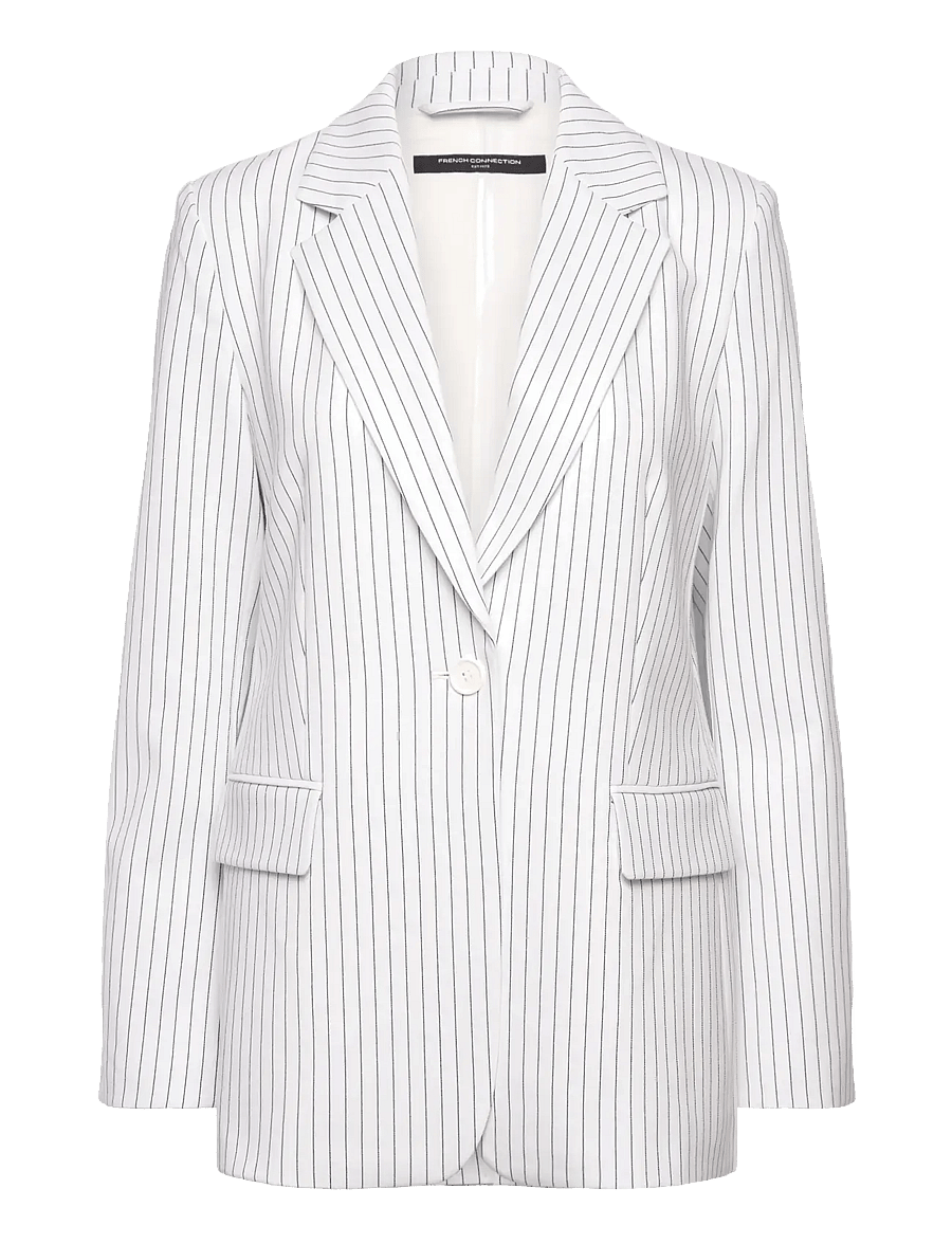 French Connection - WHISPER PINSTRIPE BLAZER - summer white/marine - 1