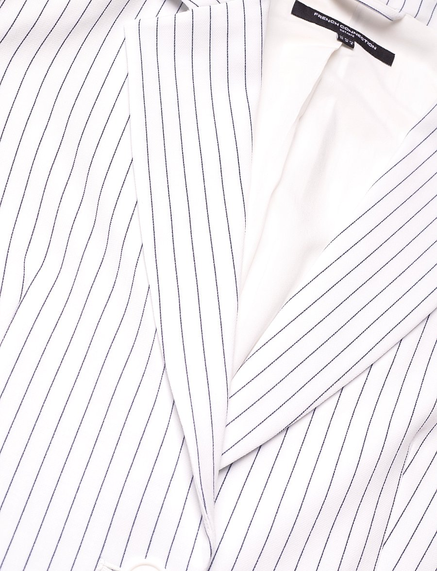 French Connection - WHISPER PINSTRIPE BLAZER - summer white/marine - 4