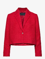 French Connection - AZZURRA TWEED CROPPED BLAZER - juhlamuotia outlet-hintaan - royal scarlet - 0