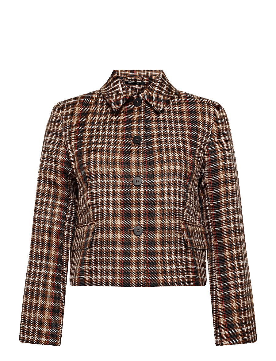 French Connection - TASHA CHECKS BLAZER - korte blazere - tan brown - 1