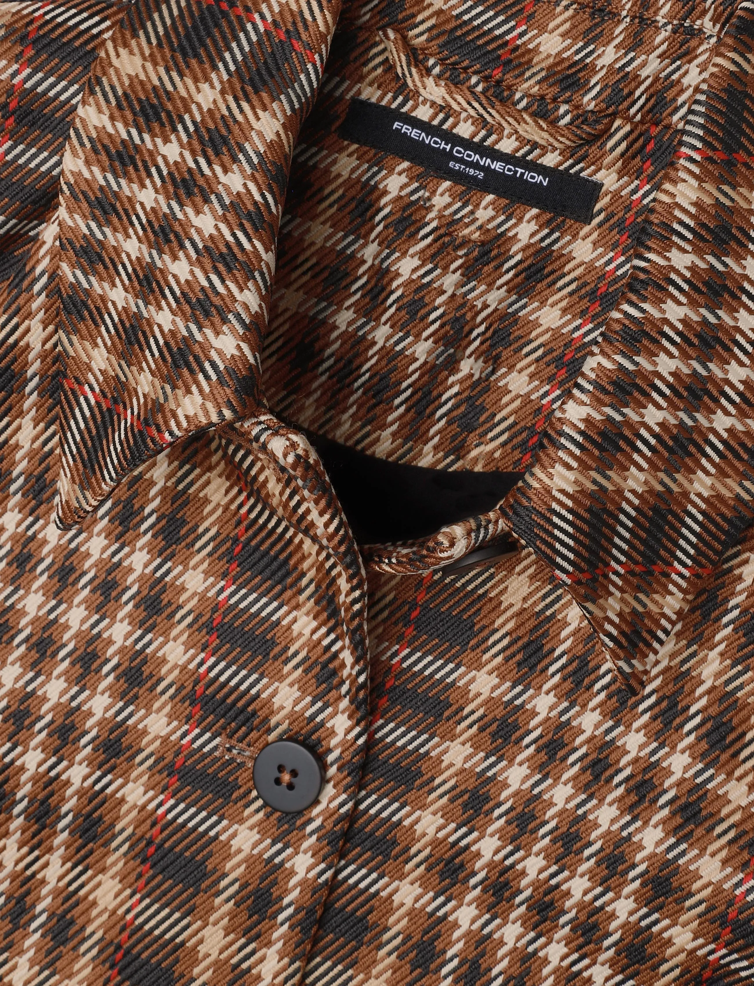 French Connection - TASHA CHECKS BLAZER - korte blazere - tan brown - 5