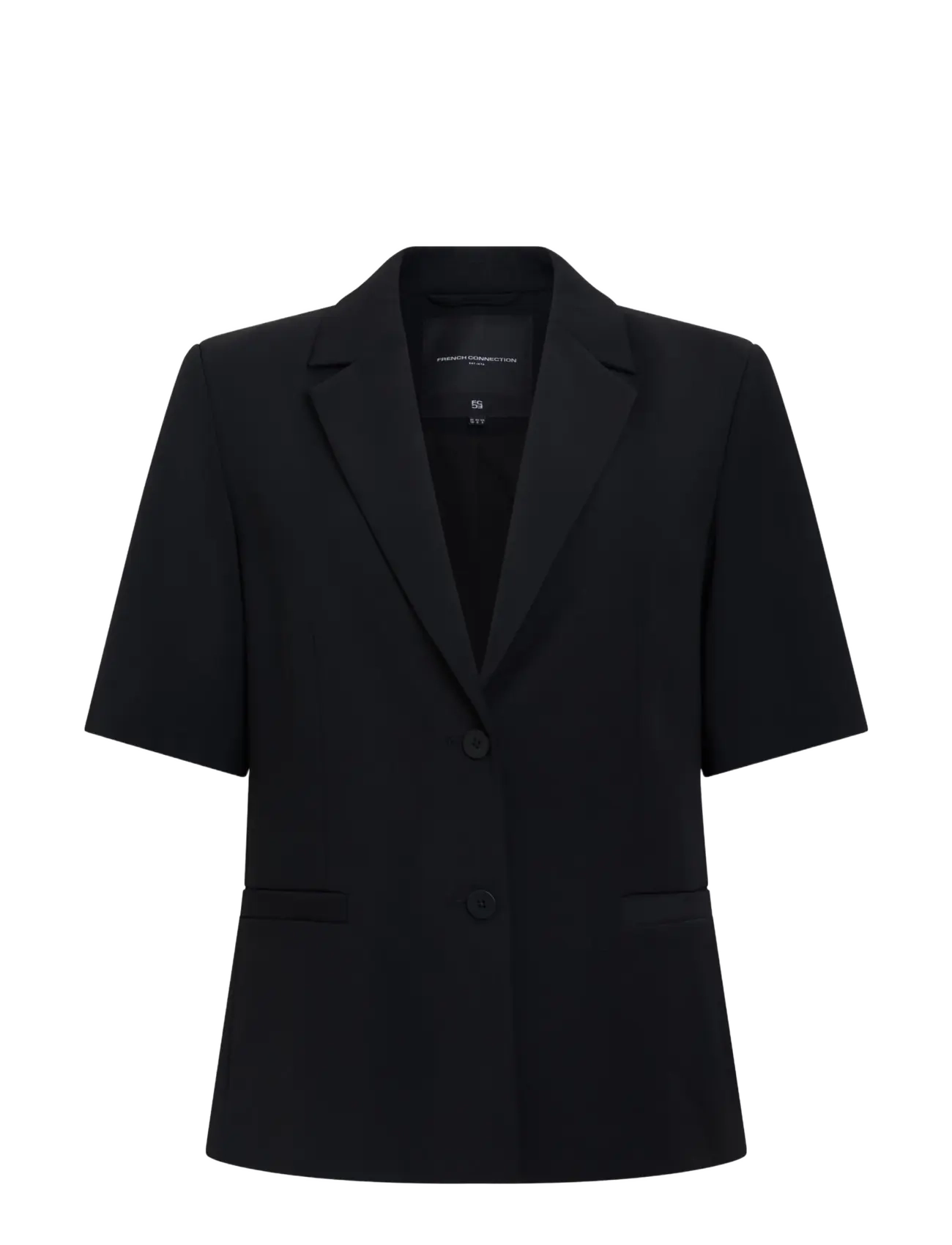 French Connection VINNIE SUITING SHORT SLEEVE BLAZER - Modetrends - BLACK / black