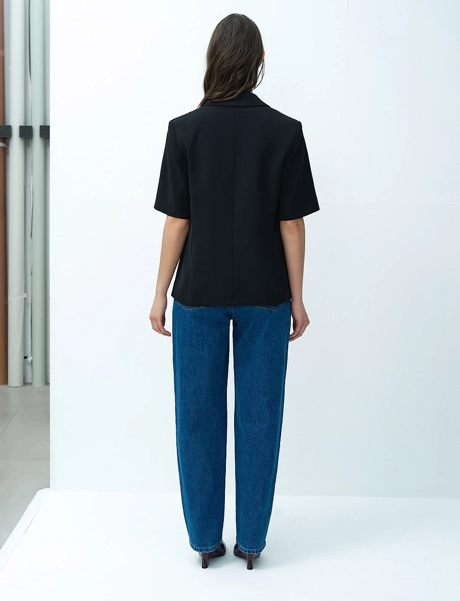 French Connection - VINNIE SUITING SHORT SLEEVE BLAZER - einreihige blazer - black - 3