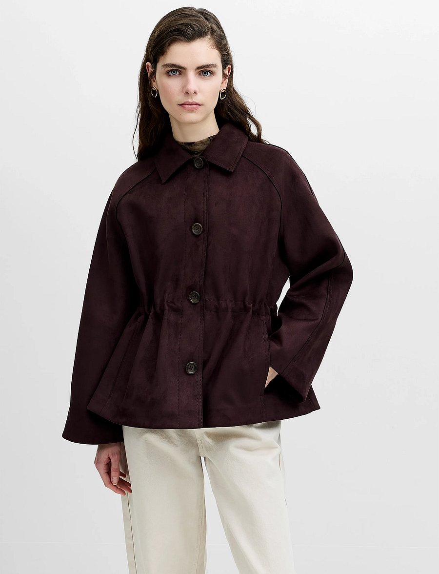 French Connection - LANEY SUEDETTE BLOUSON SHORT COAT - leichte jacken - mocha brown - 0