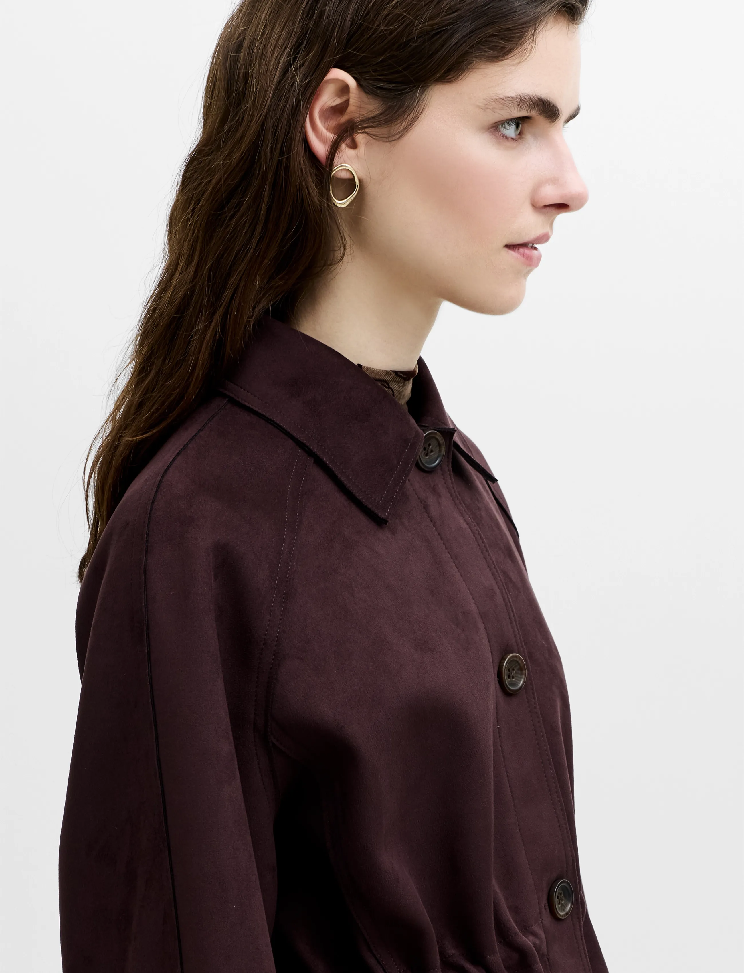 French Connection - LANEY SUEDETTE BLOUSON SHORT COAT - leichte jacken - mocha brown - 3