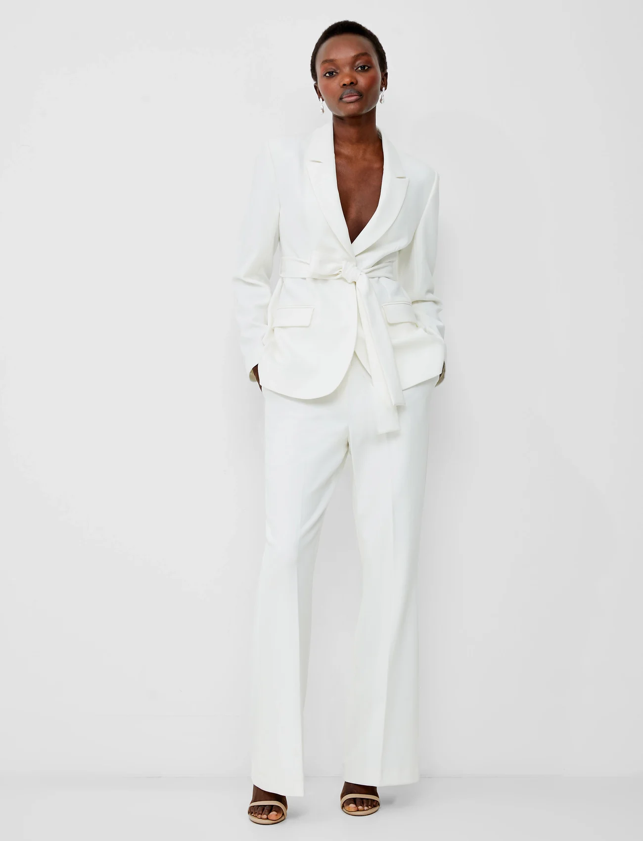 French Connection - WHISPER BELTED BLAZER - belted blazers - summer white - 0