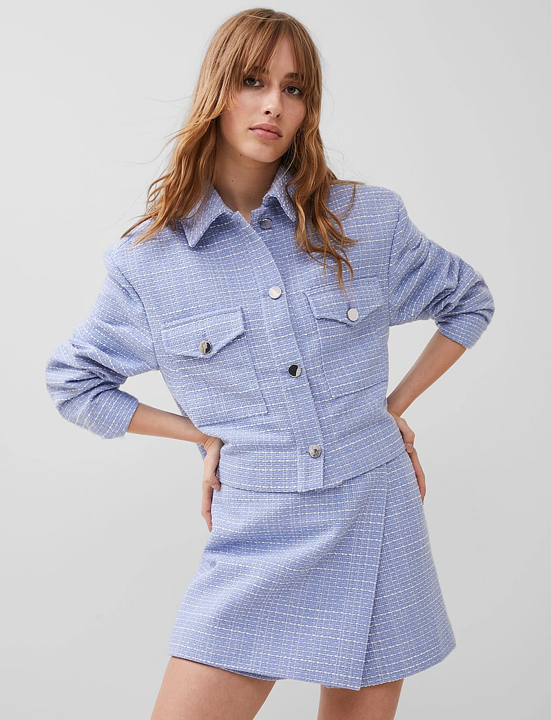 French Connection - EFFIE BOUCLE JACKET - bluebell/classic cre - 0