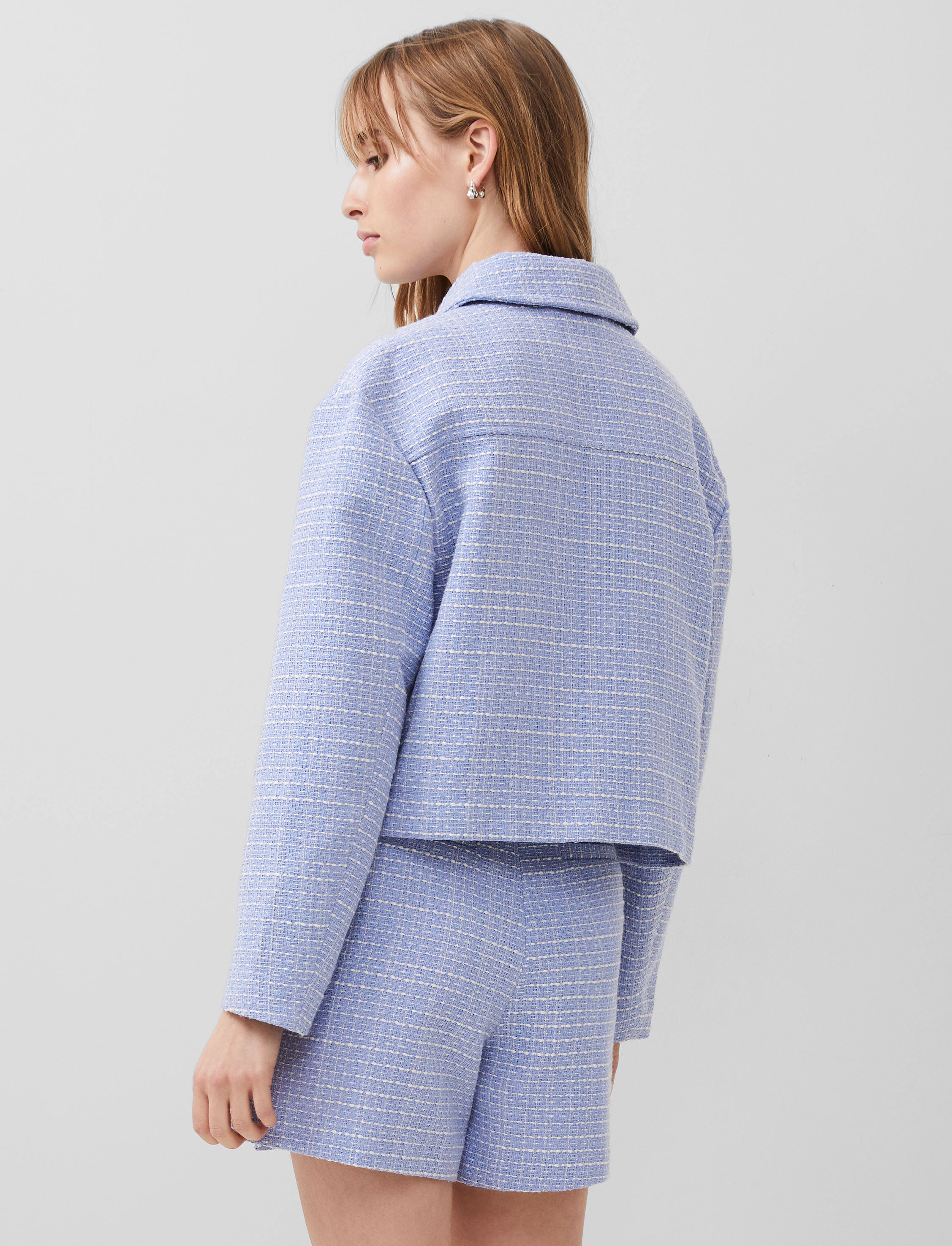 French Connection - EFFIE BOUCLE JACKET - bluebell/classic cre - 4