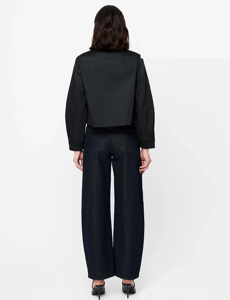 French Connection - CELIA EMBELLISHED SATIN JACKET - black - 3