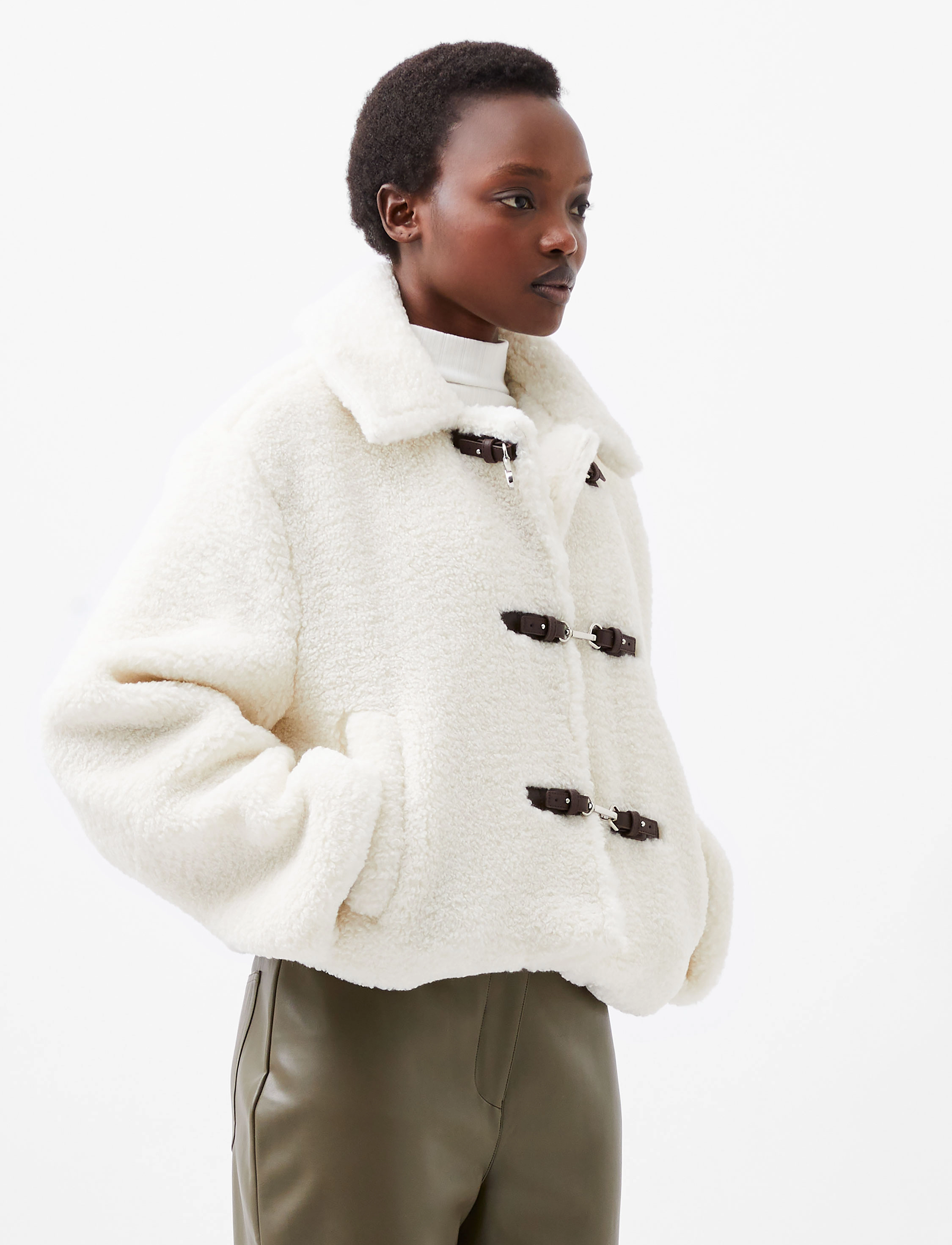 French Connection - ALEX FAUX FUR JACKET - overtøj - classic cream - 3