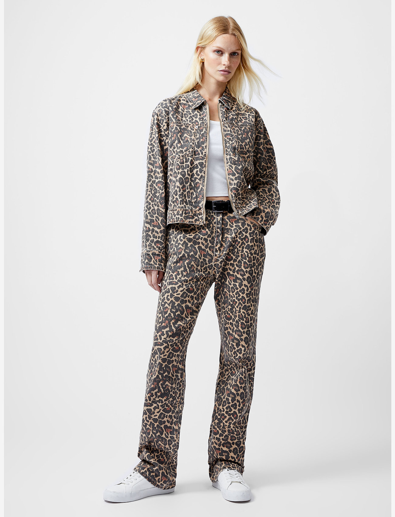 French Connection - CHARLIE PRINTED DENIM JACKET - frühlingsjacken - leopard sand multi - 3