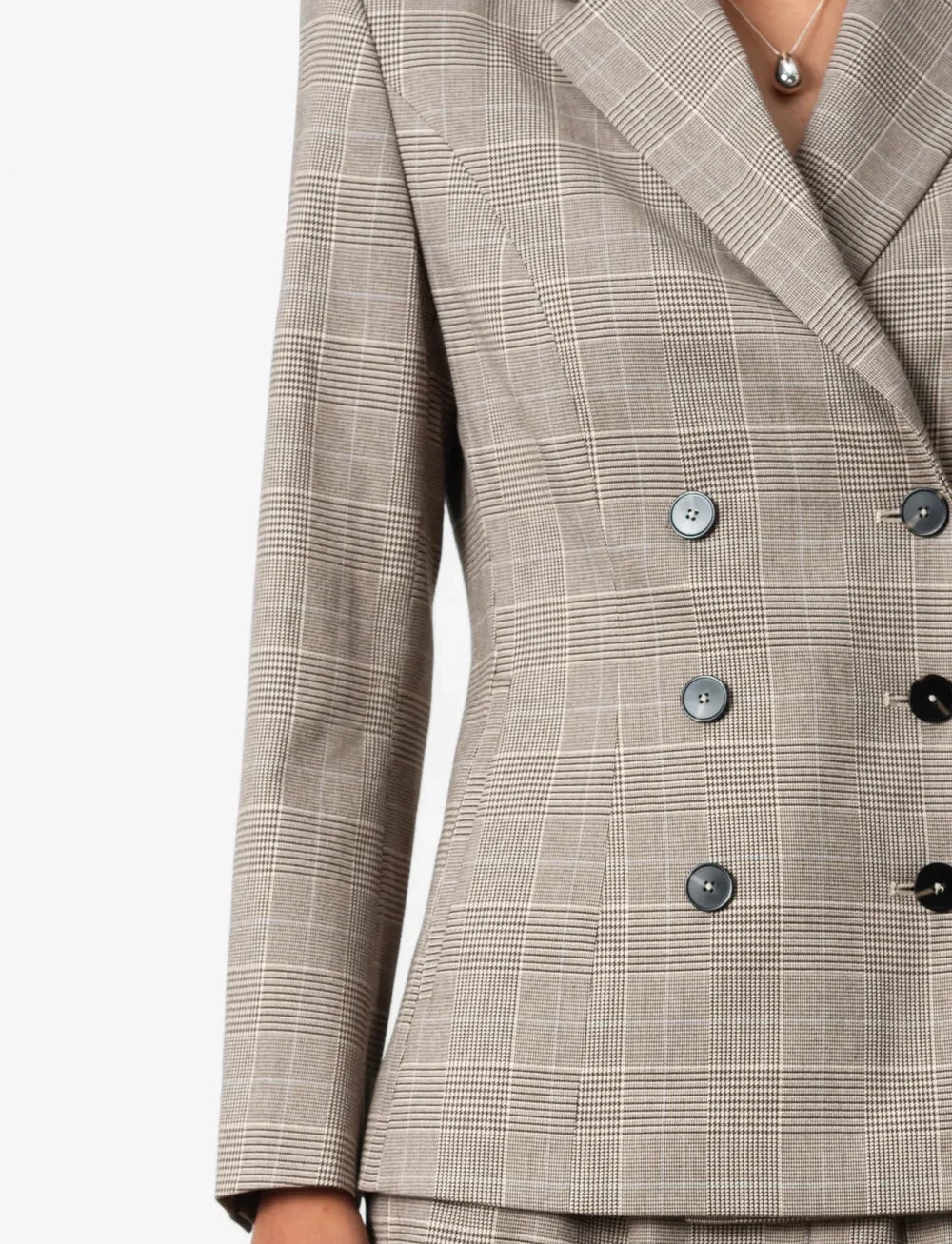 French Connection - CHESTER CHECK CINCHED BLAZER - dobbeltradede blazere - brown multi - 3