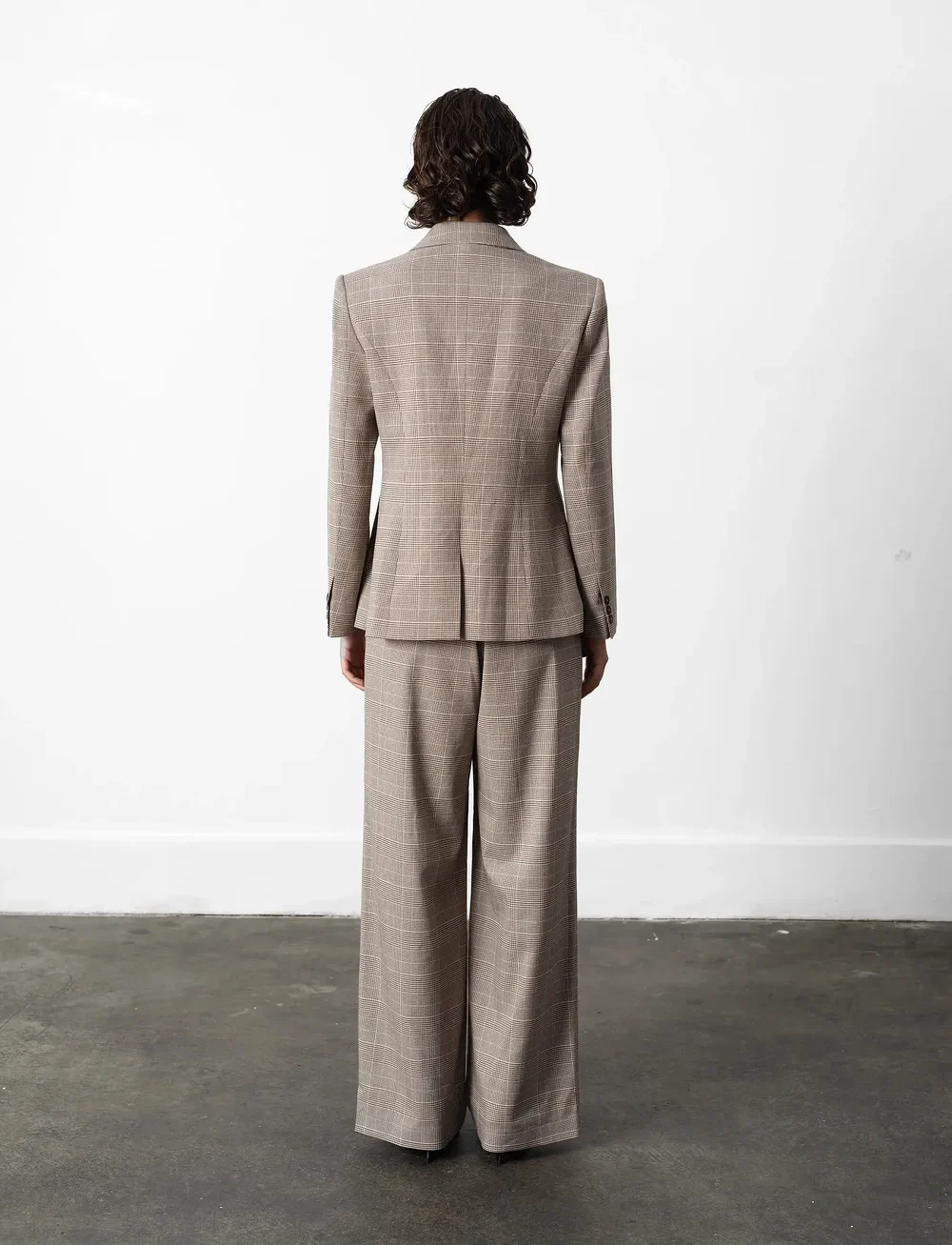 French Connection - CHESTER CHECK CINCHED BLAZER - dobbeltradede blazere - brown multi - 4