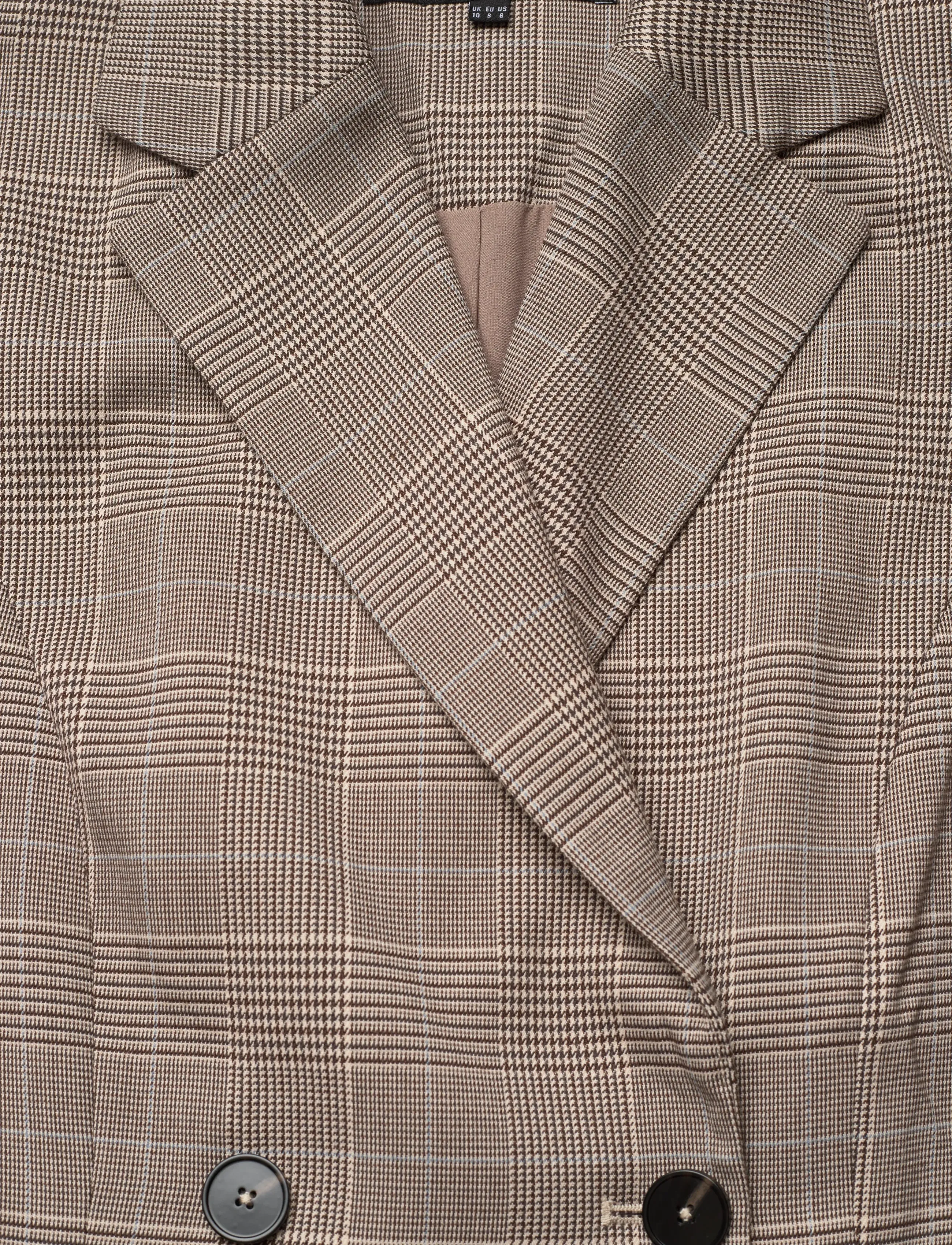 French Connection - CHESTER CHECK CINCHED BLAZER - peoriided outlet-hindadega - brown multi - 5