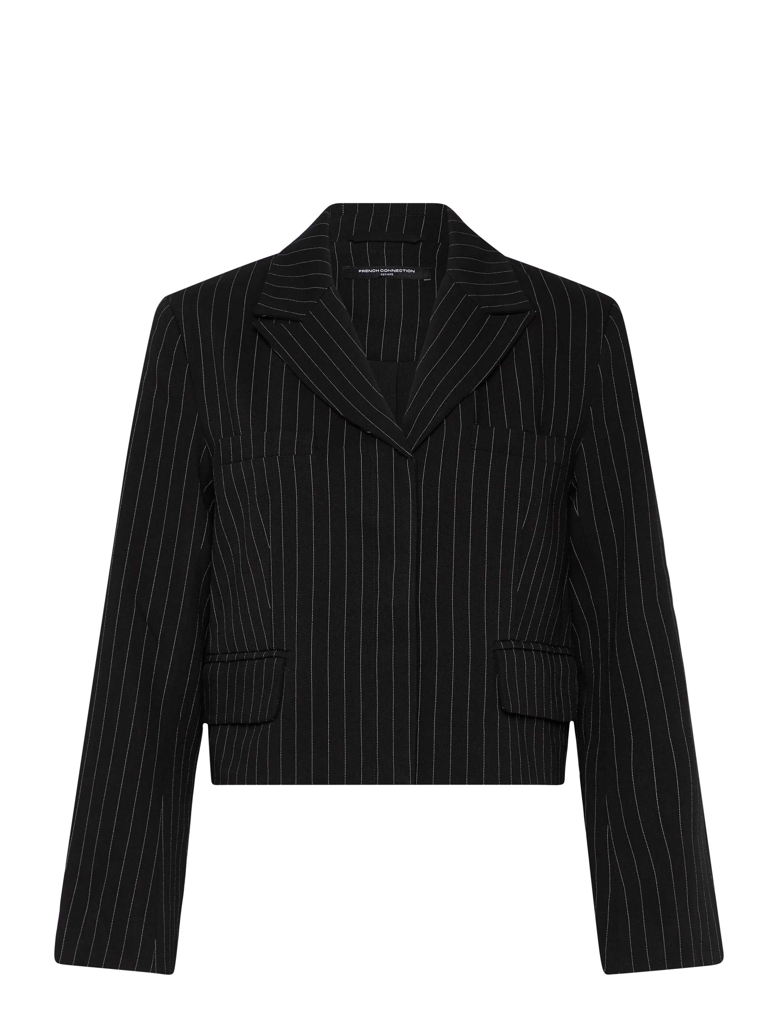 MORGAN TAILORED CROPPED BLAZER - BLACK WINTER WHITE