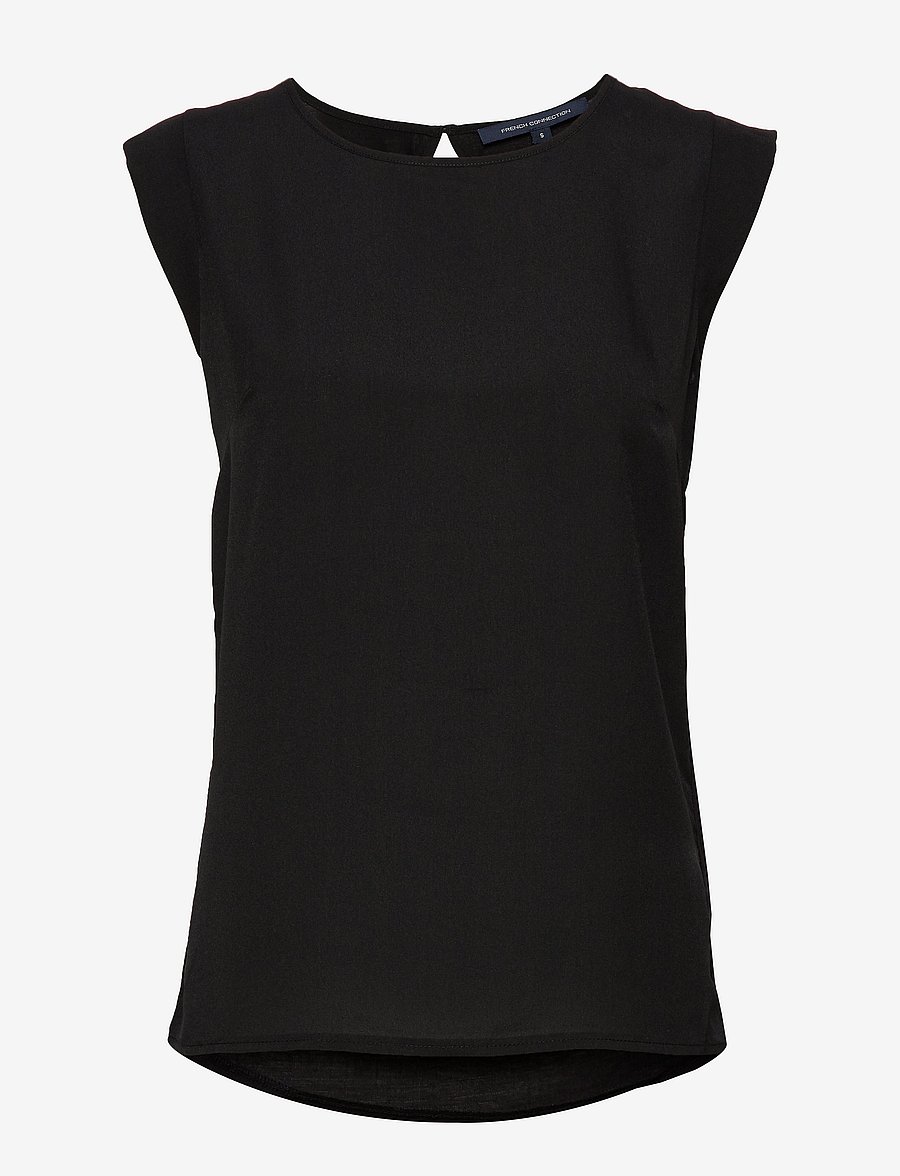 French Connection - POLLY PLAINS CAPPEDTEE - Ärmellose tops - black - 1