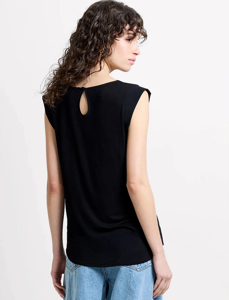 French Connection - POLLY PLAINS CAPPEDTEE - varrukateta topid - utility blue - 3