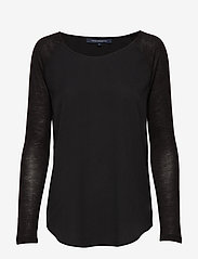 French Connection - POLLY PLAINS LS - t-shirts & tops - black - 0
