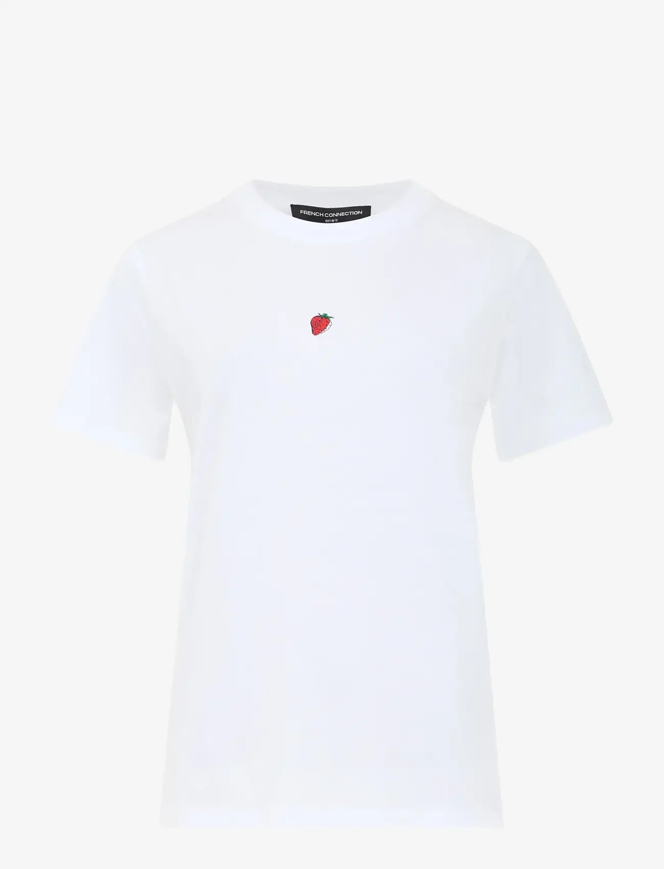 French Connection - COTTON GRAPHIC COCKTAIL TEE - t-shirts - linen white - 1