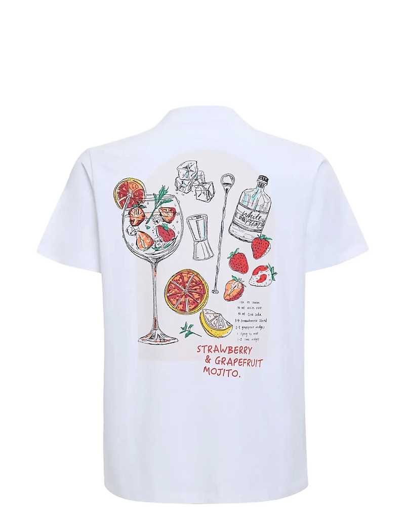 French Connection - COTTON GRAPHIC COCKTAIL TEE - t-shirts - linen white - 2