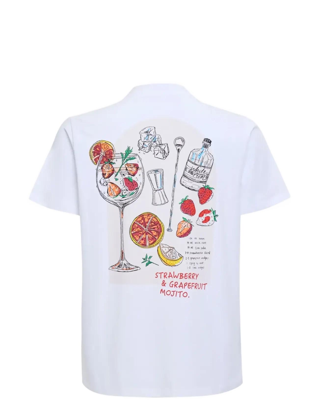 French Connection - COTTON GRAPHIC COCKTAIL TEE - t-shirts - linen white - 2