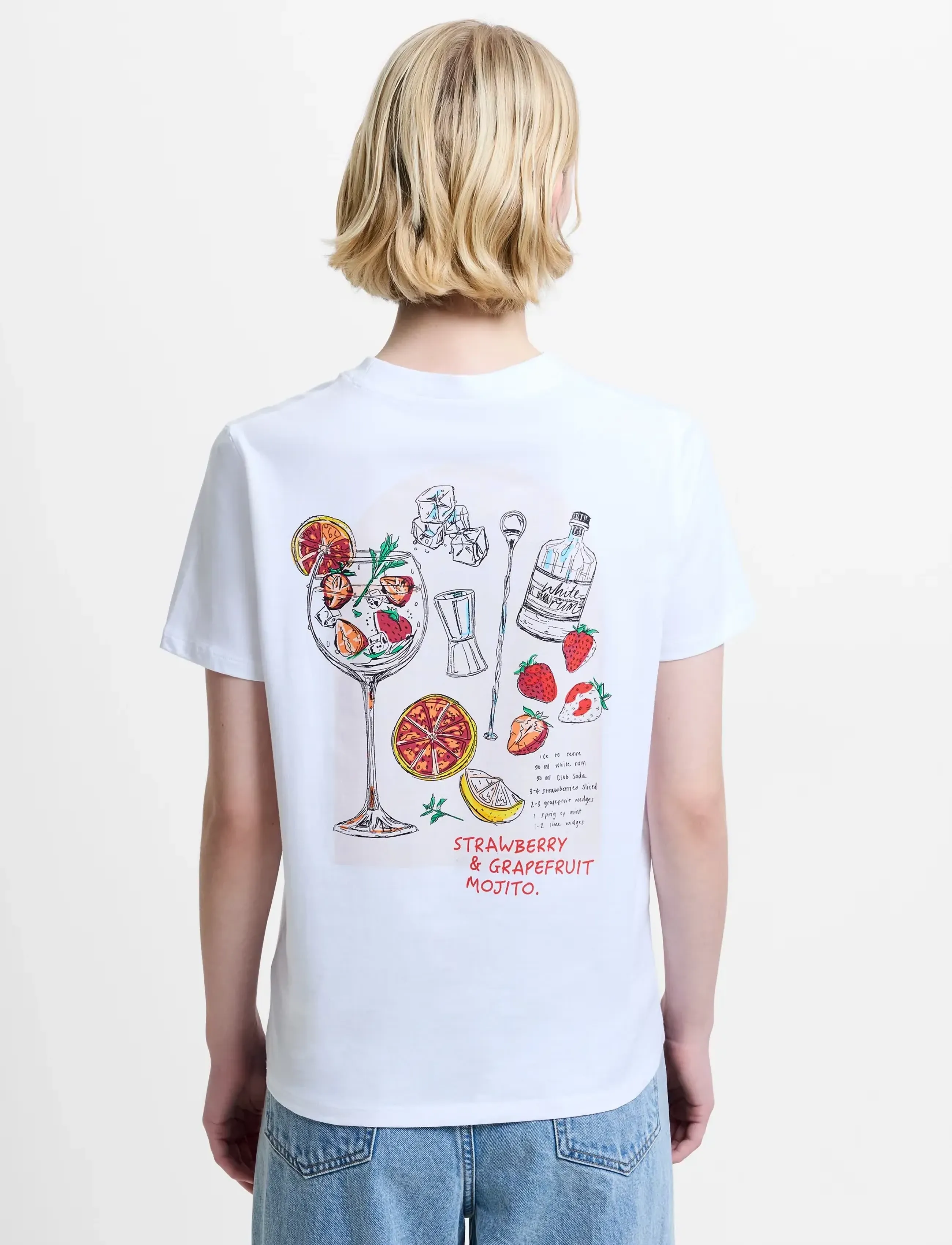 French Connection - COTTON GRAPHIC COCKTAIL TEE - t-shirts - linen white - 3