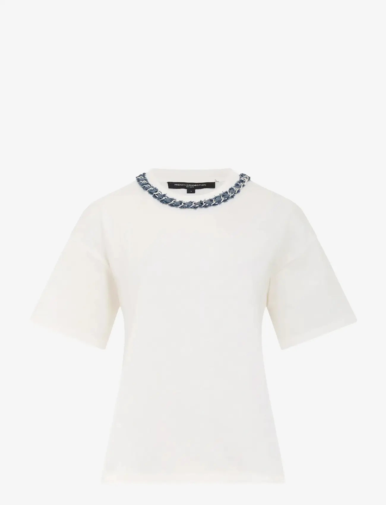 French Connection - ALIYANA JERSEY SS TEE - t-shirts - linen white - 1