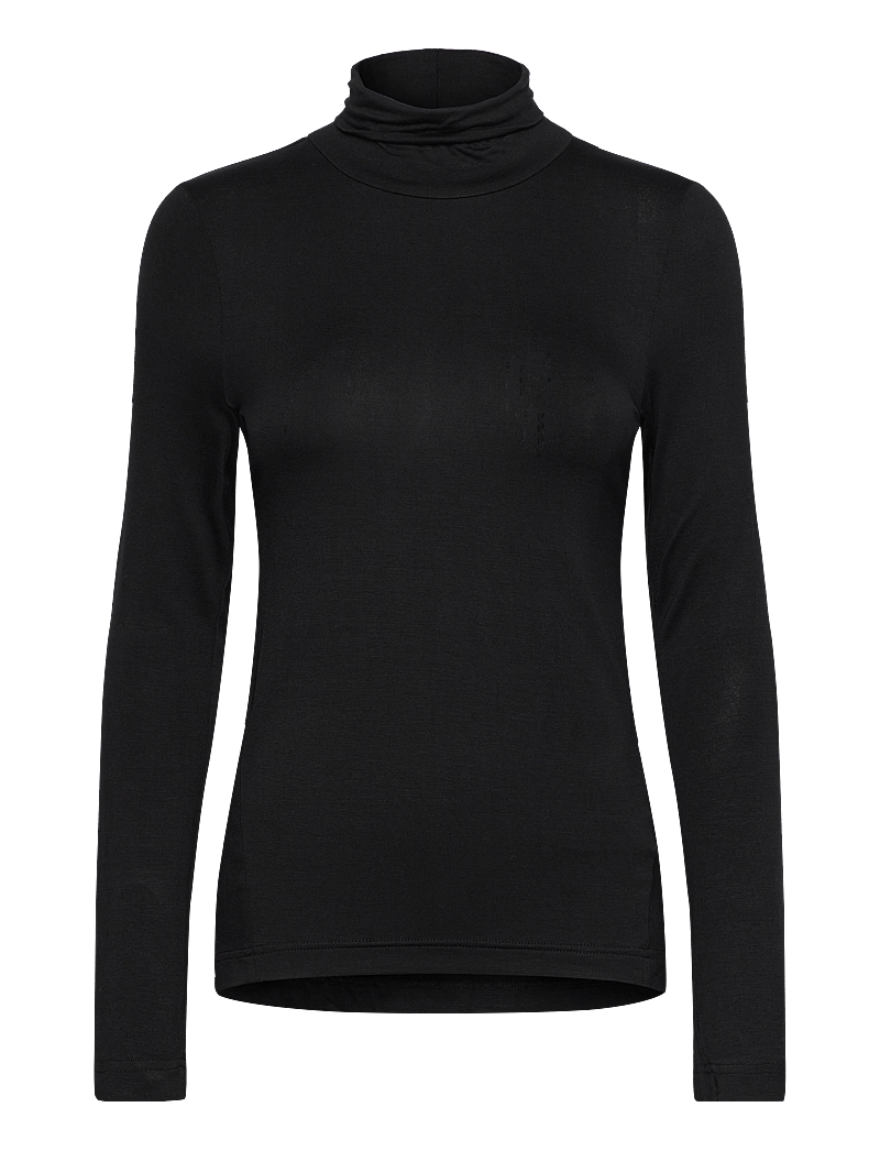French Connection - VENITIA JERSEY SPLIT CUFF TOP - pikkade varrukatega alussärgid - black - 1