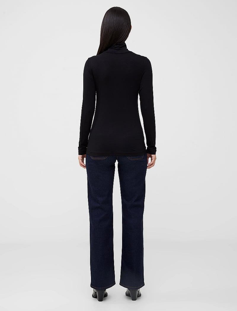 French Connection - VENITIA JERSEY SPLIT CUFF TOP - pikkade varrukatega alussärgid - black - 4