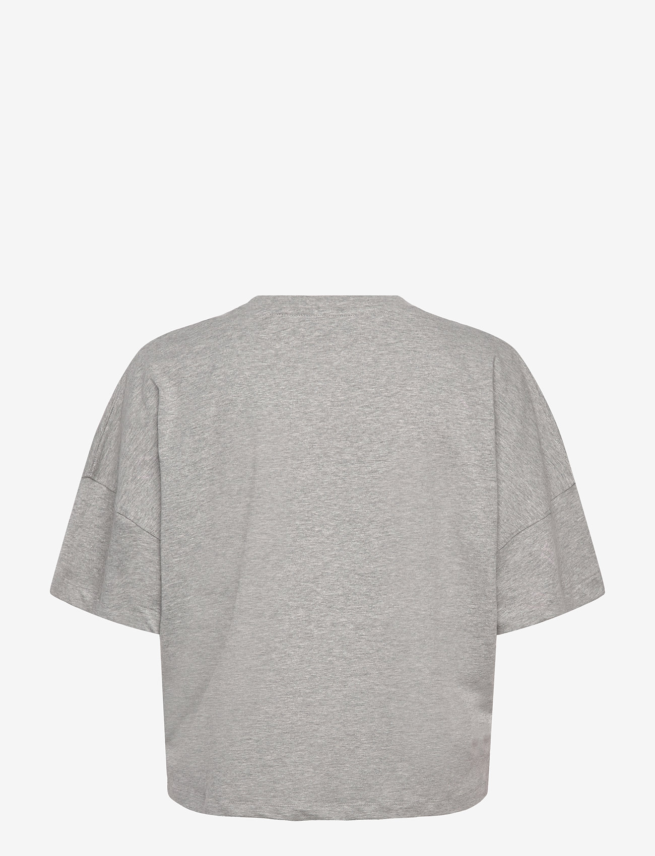 French Connection - TALLY JRSY SSLV CREWNK TEE - crop tops - light grey mel - 1