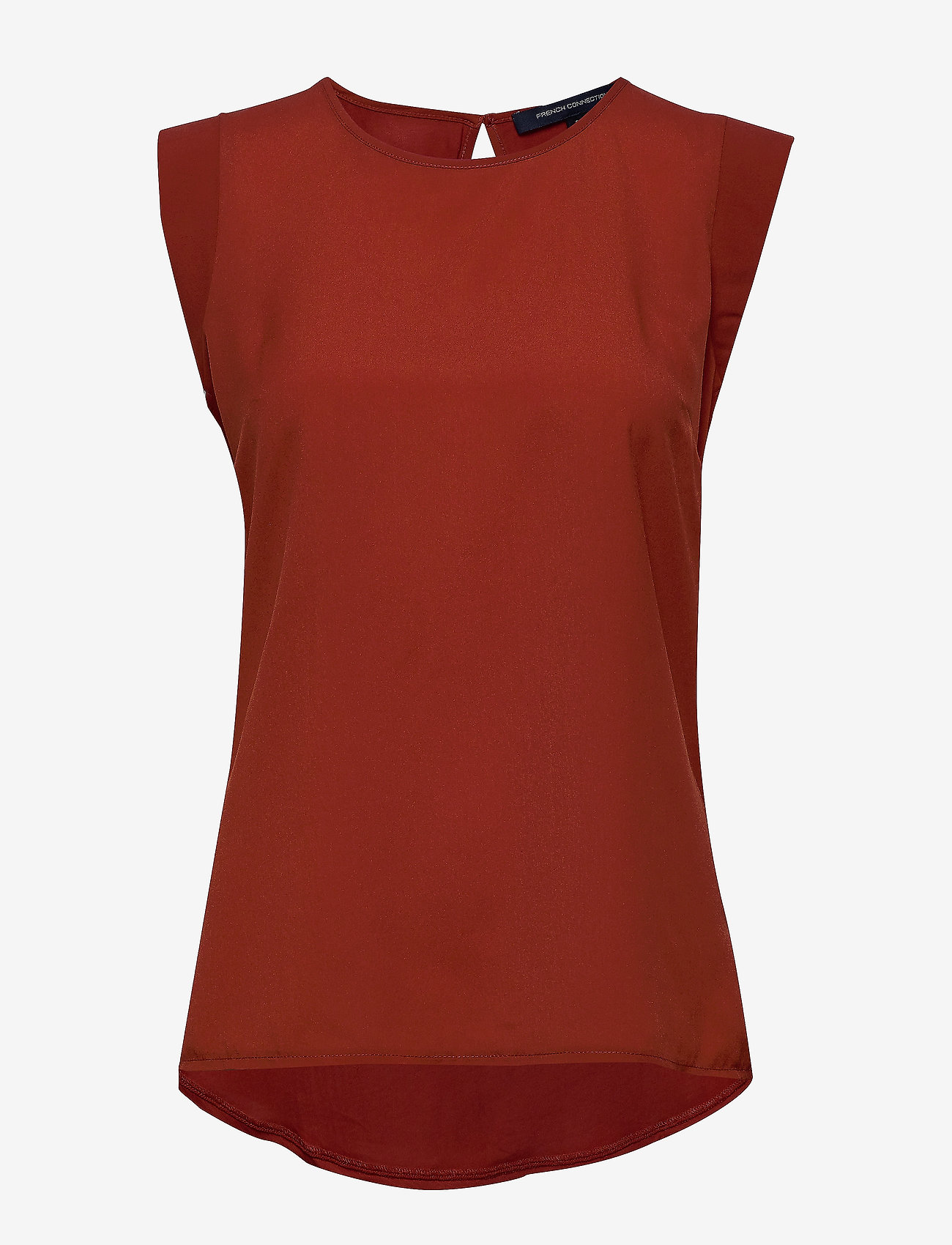 French Connection - ABENA LIGHT CAP SLEEVE TOP - red ochre - 0
