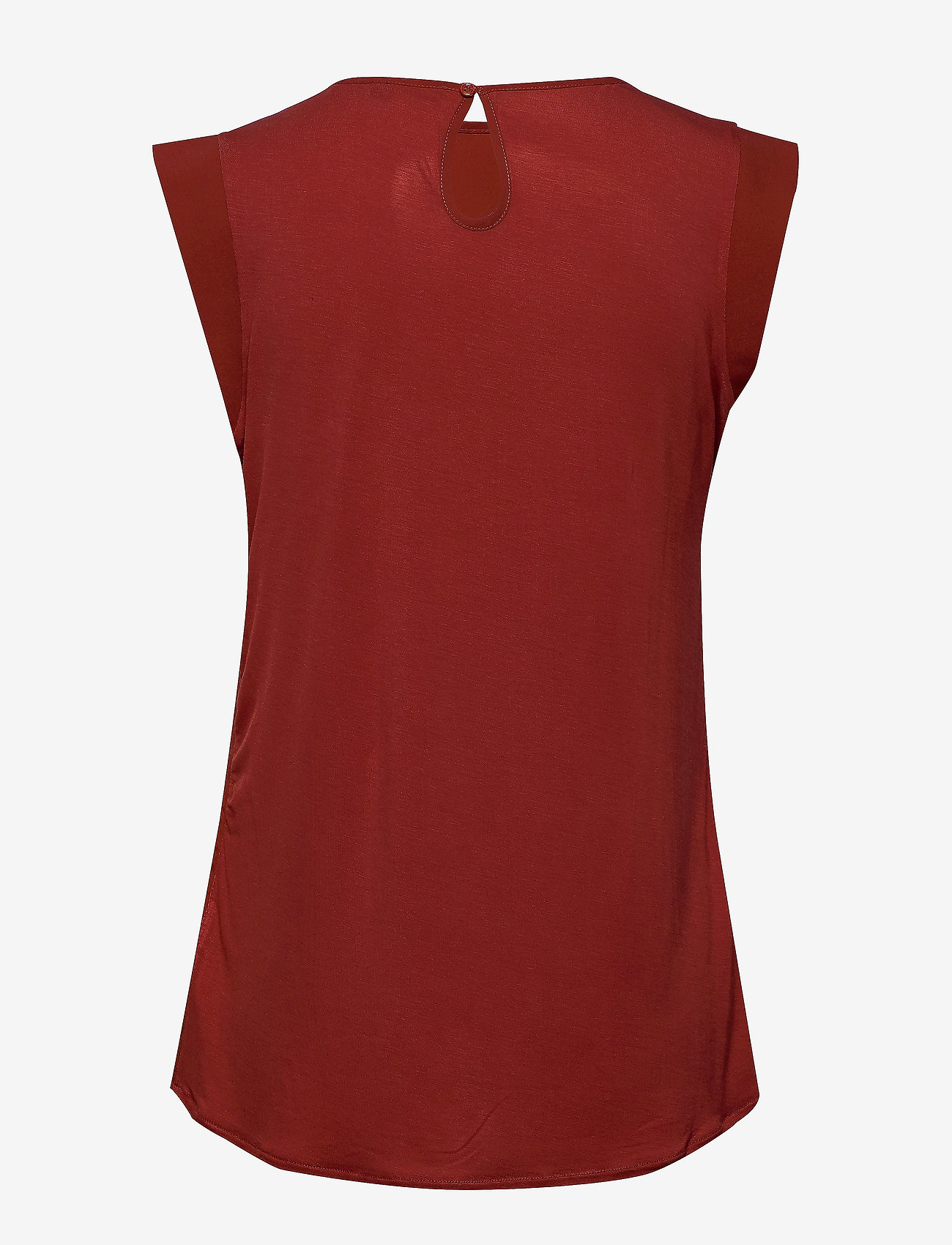 French Connection - ABENA LIGHT CAP SLEEVE TOP - red ochre - 1