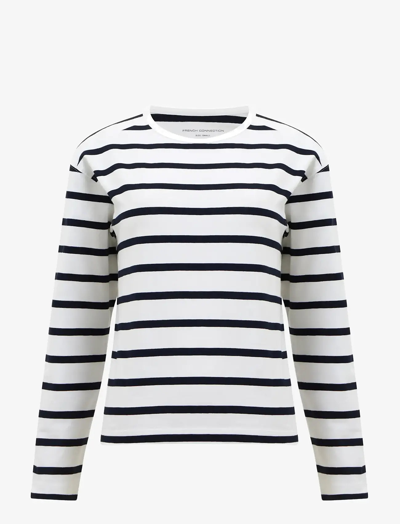 French Connection - RALLIE STRIPE LS SLASH NK TEE - langærmede toppe - stripe s white/marin - 1
