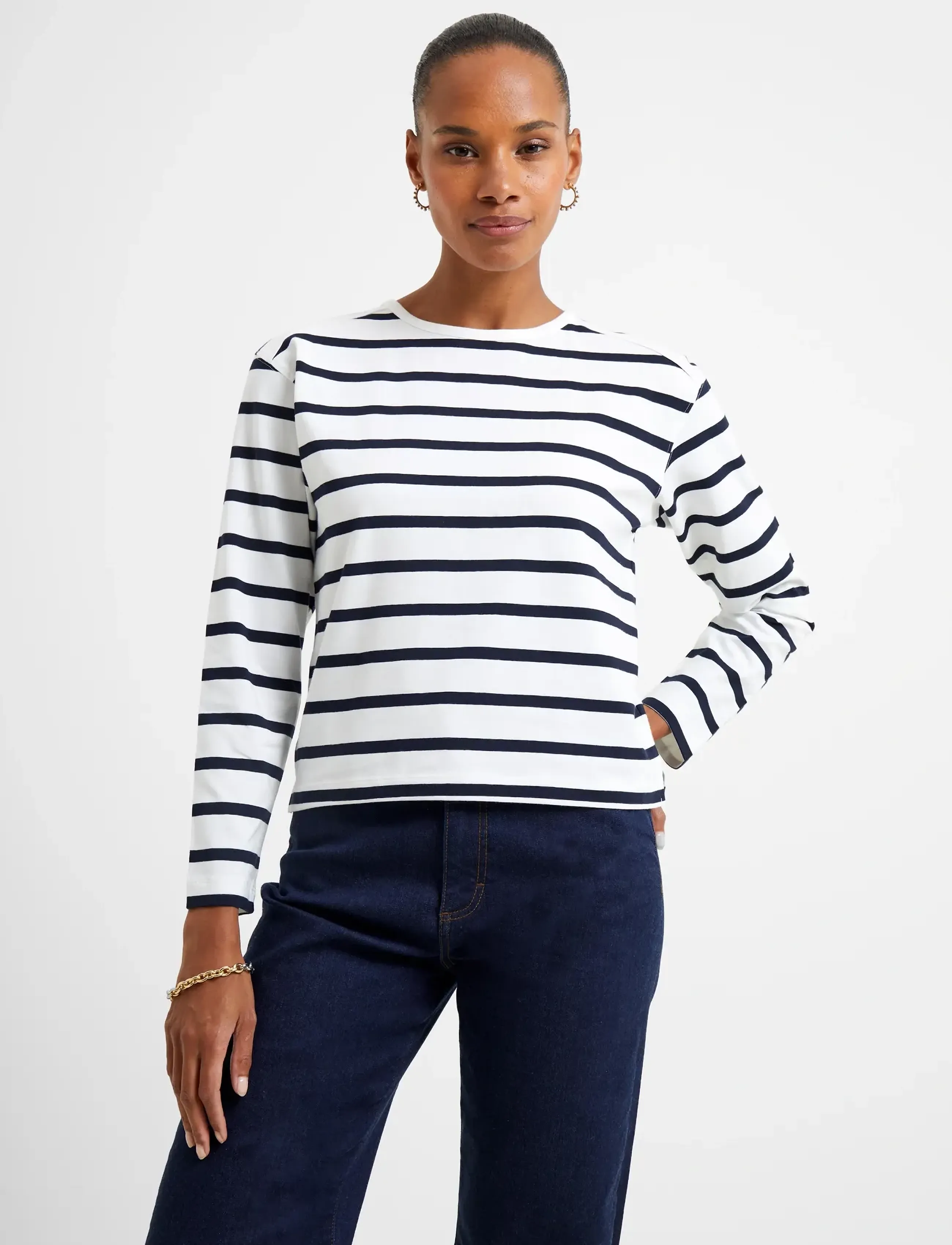 Rallie Stripe Ls Slash Nk Tee