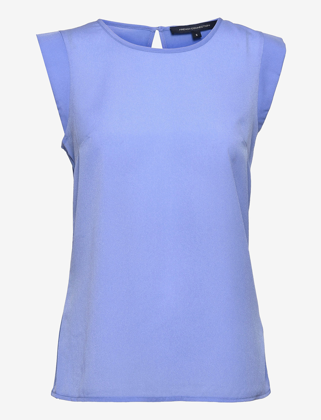 CREPE LIGHT CAPPED SLV TEE - BAY BLUE