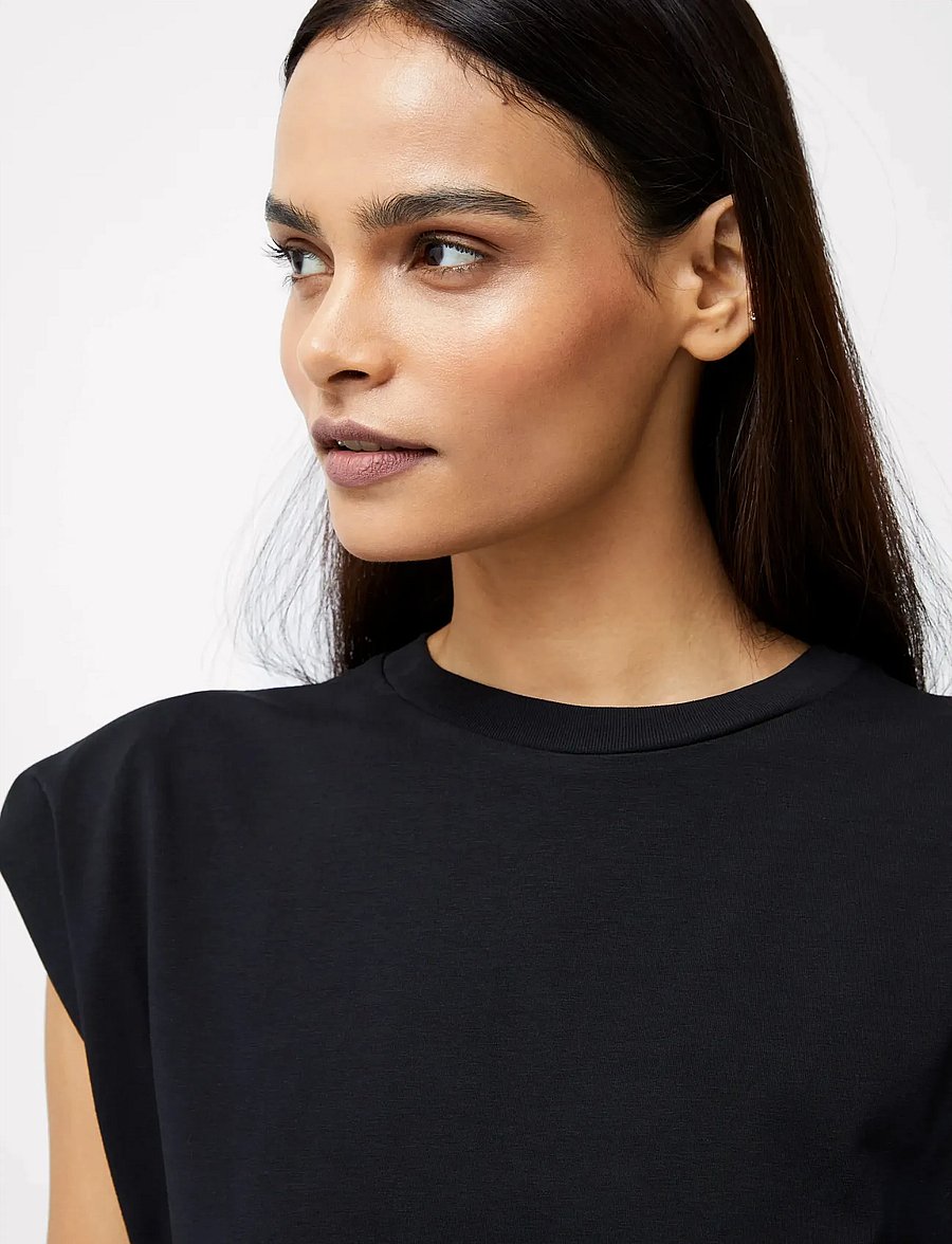 French Connection - RALLIE SHOULDER PAD TANK - Ärmellose tops - black - 4