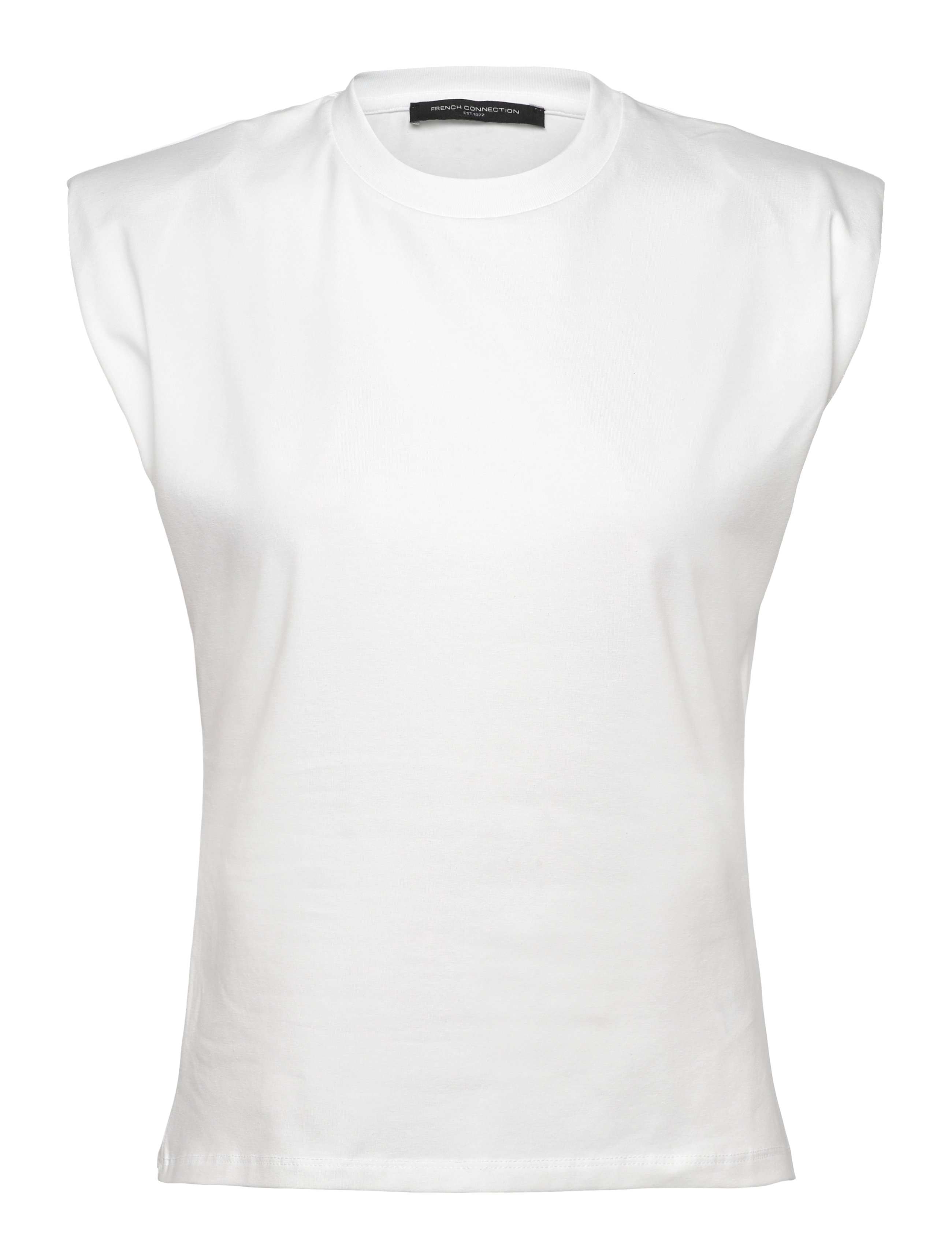 FRENCH CONNECTION Rallie Schulter Pad Tank Weiß - XL - Damen