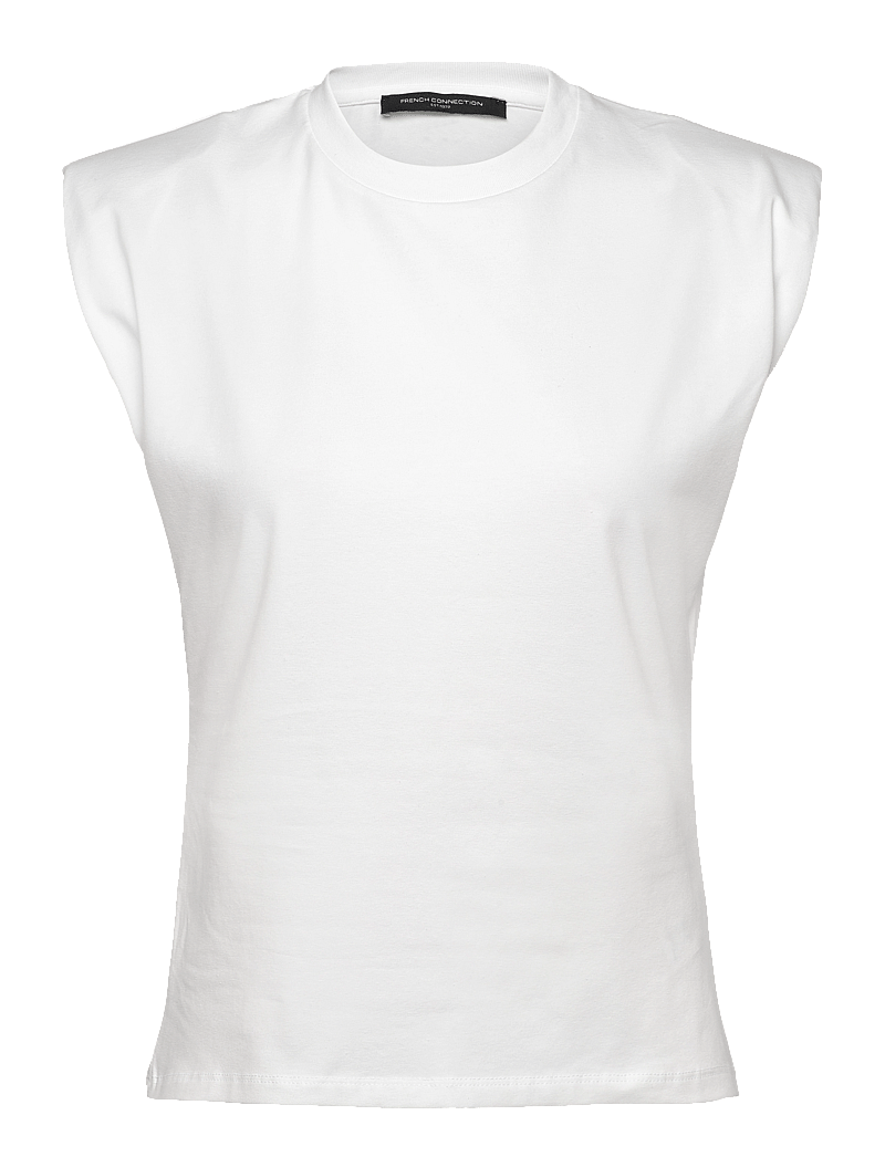 French Connection - RALLIE SHOULDER PAD TANK - tanktops - linen white - 1