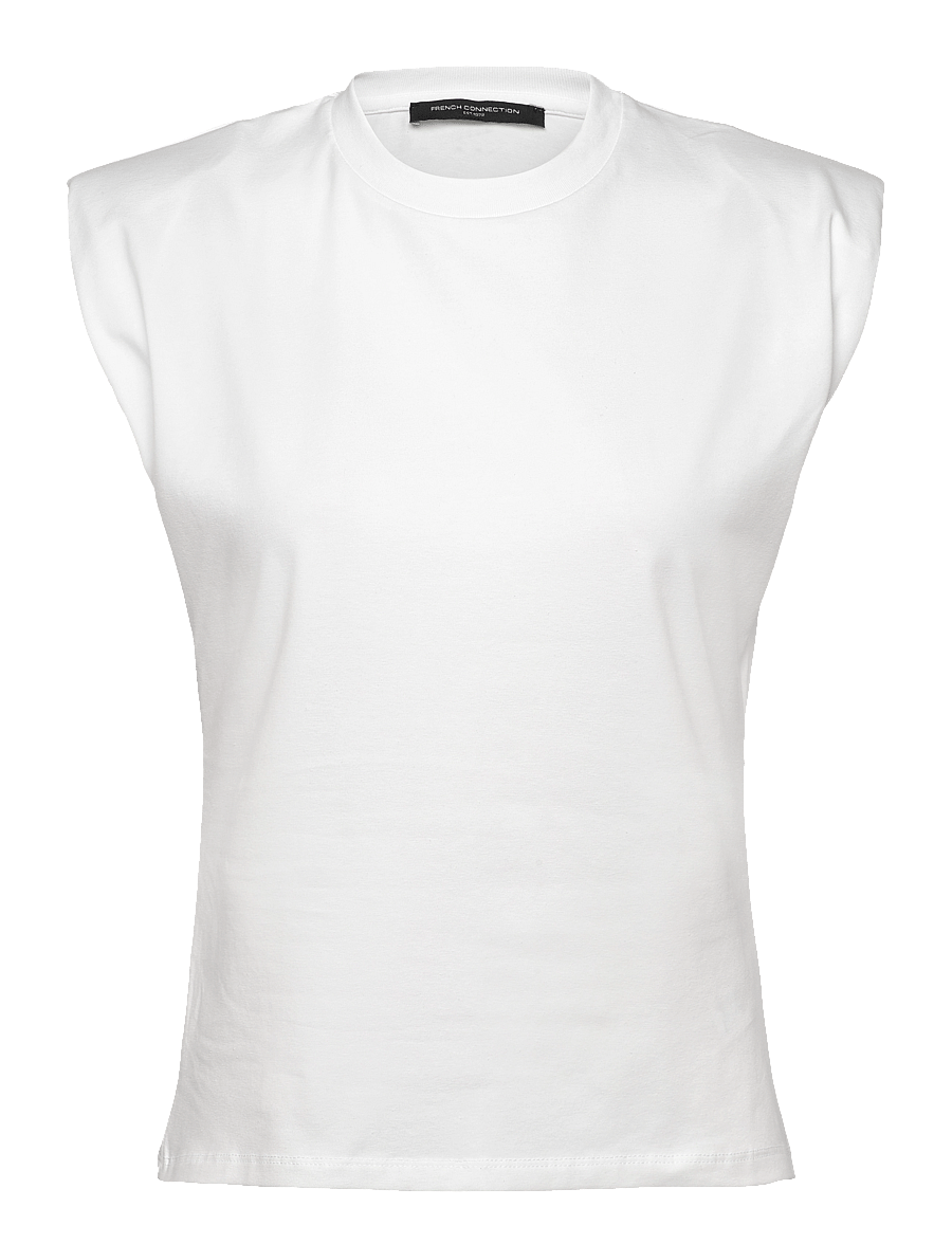 French Connection - RALLIE SHOULDER PAD TANK - Ärmellose tops - linen white - 1