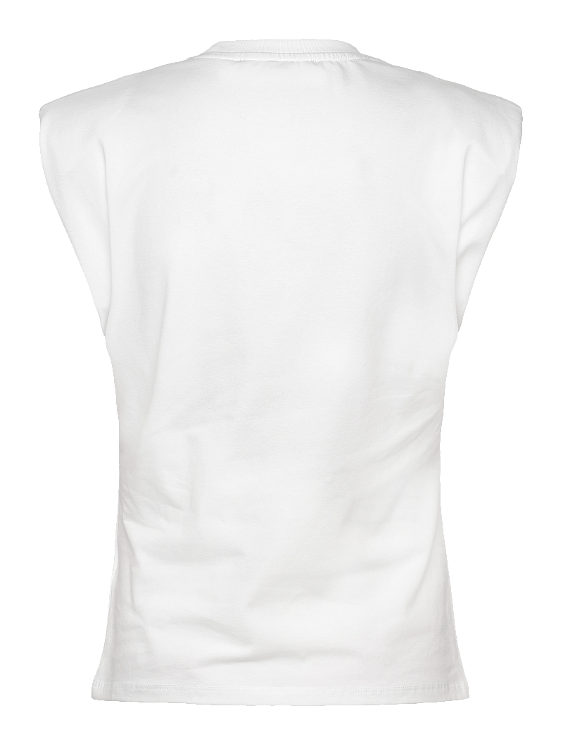 French Connection - RALLIE SHOULDER PAD TANK - tanktops - linen white - 2