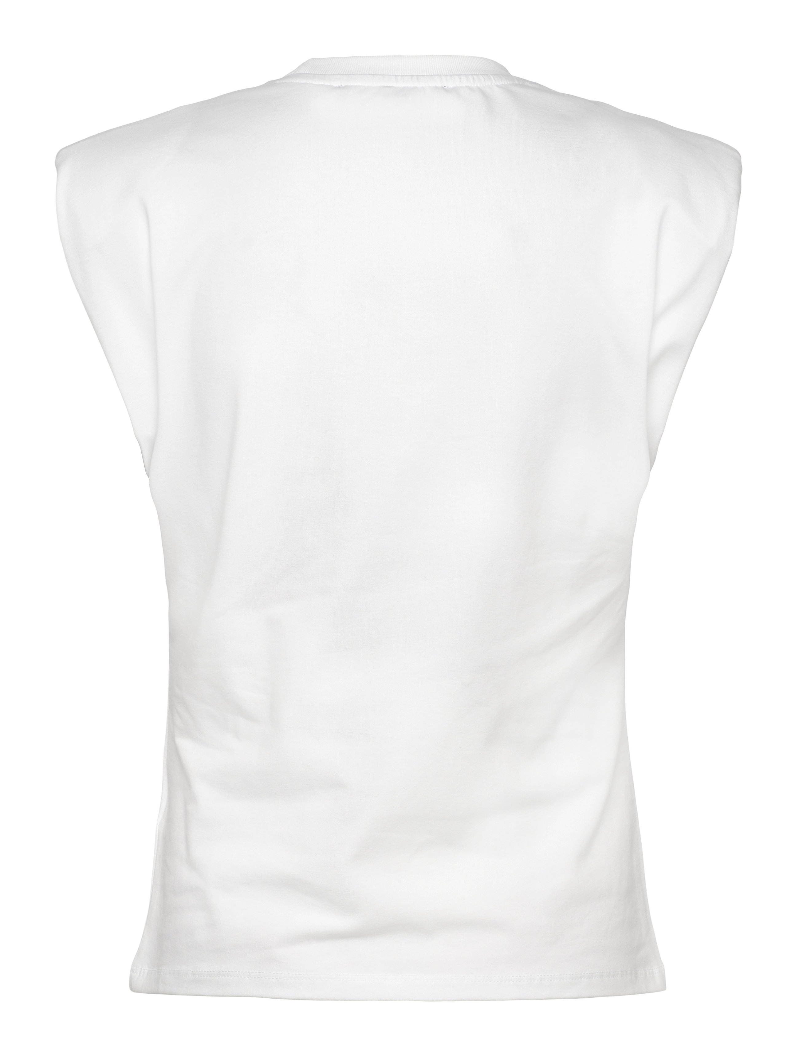 French Connection - RALLIE SHOULDER PAD TANK - hihattomat paidat - linen white - 2