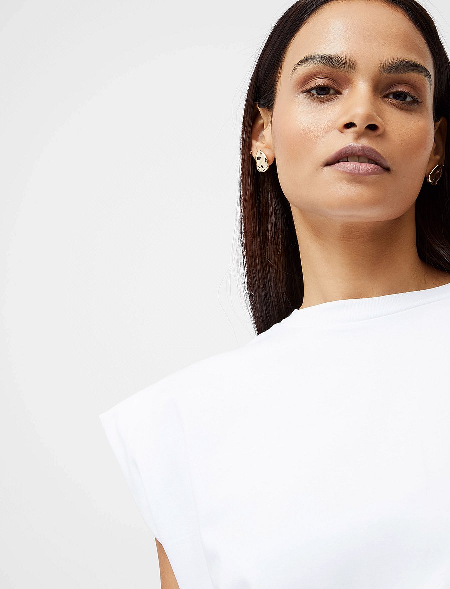 French Connection - RALLIE SHOULDER PAD TANK - Ärmellose tops - linen white - 3