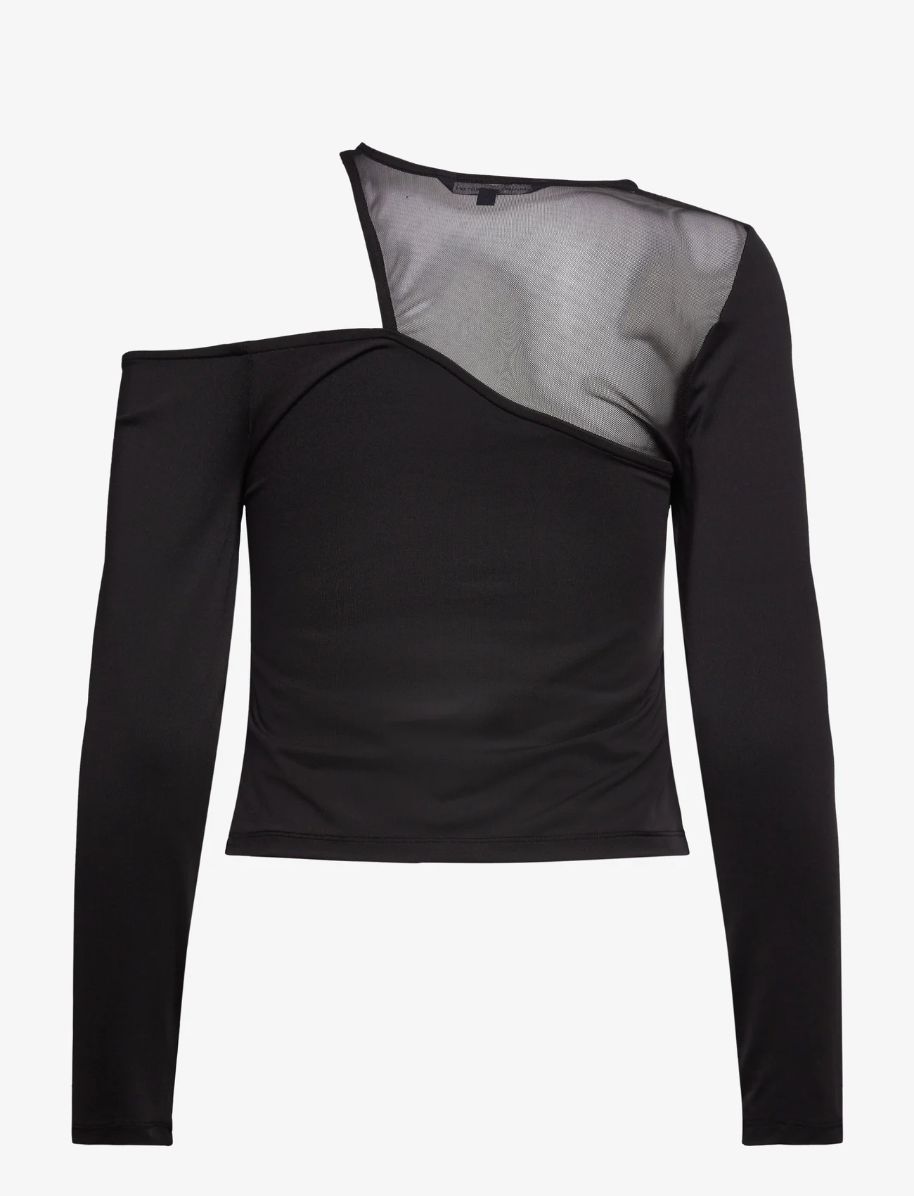 French Connection - RANYA ULLA MESH L/S TOP - palaidinukės ilgomis rankovėmis - black - 1